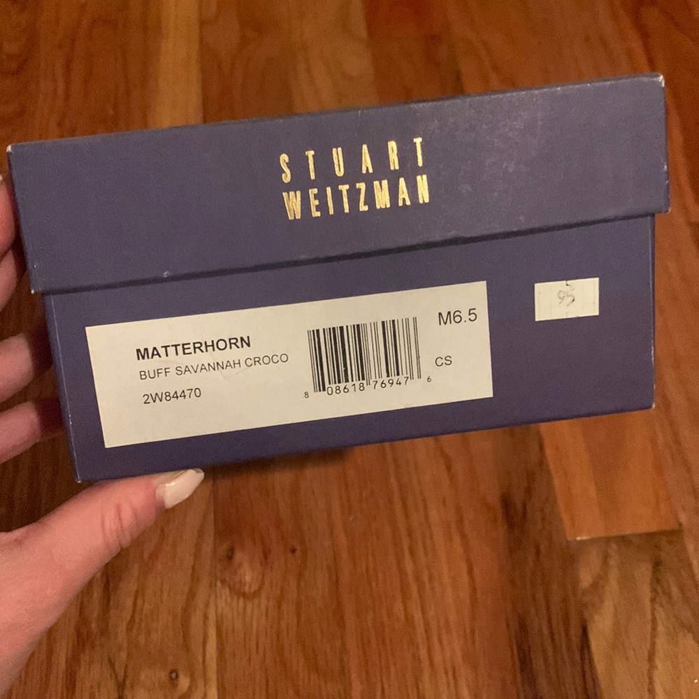 Stuart Weitzman Size 6.5 Tan Croc Heel
